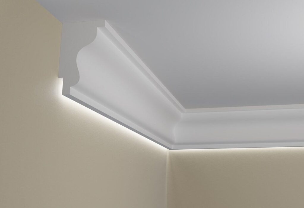 Modelo HH38 de moldura con corte LED para luz indirecta Moldurama MX