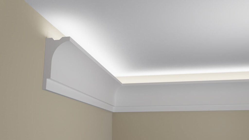 Modelo HH39 de moldura con corte LED para luz indirecta Moldurama MX