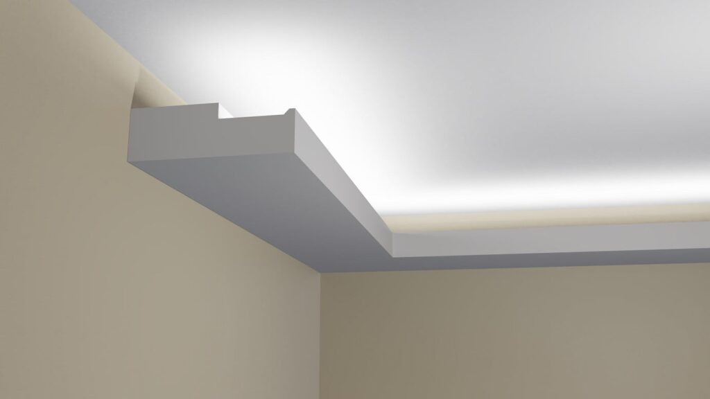 Modelo HH45 de moldura con corte LED para luz indirecta Moldurama MX