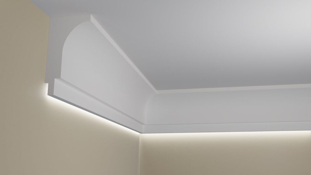 Modelo HH48 de moldura con corte LED para luz indirecta Moldurama MX