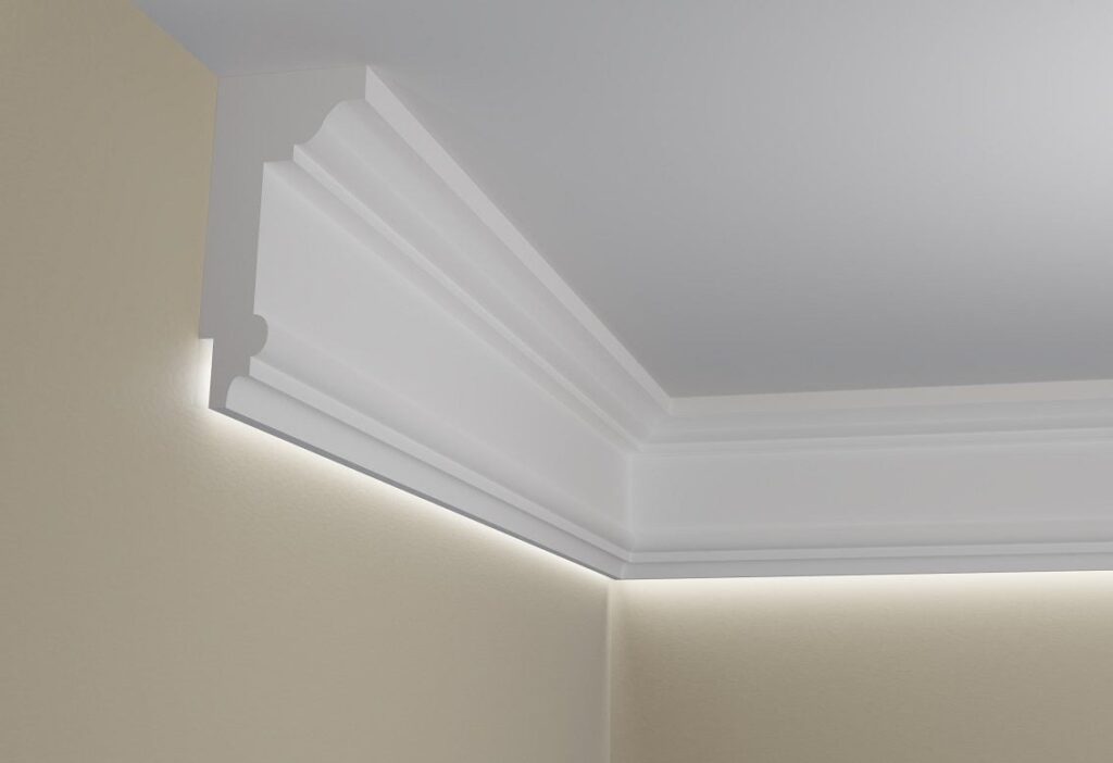 Modelo HH49 de moldura con corte LED para luz indirecta Moldurama MX