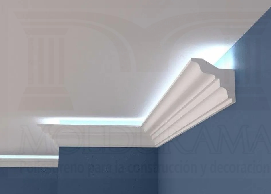Modelo M9 de moldura con corte LED para luz indirecta Moldurama MX