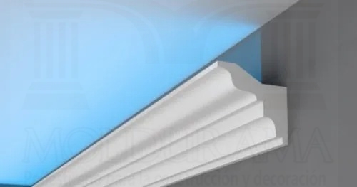 Modelo M12 de moldura con corte LED para luz indirecta Moldurama MX