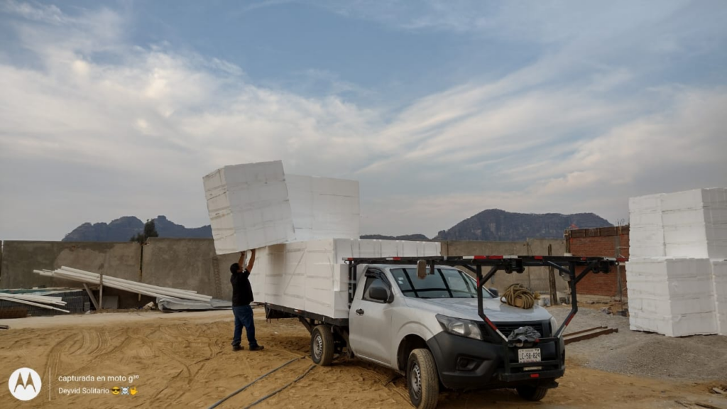 Casetones de poliestireno expandido para construcción con diferentes bases