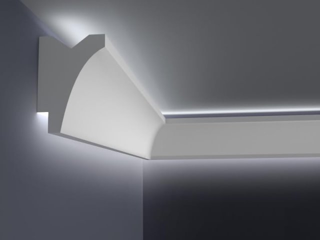 Modelo H13 de moldura con corte LED para luz indirecta Moldurama MX
