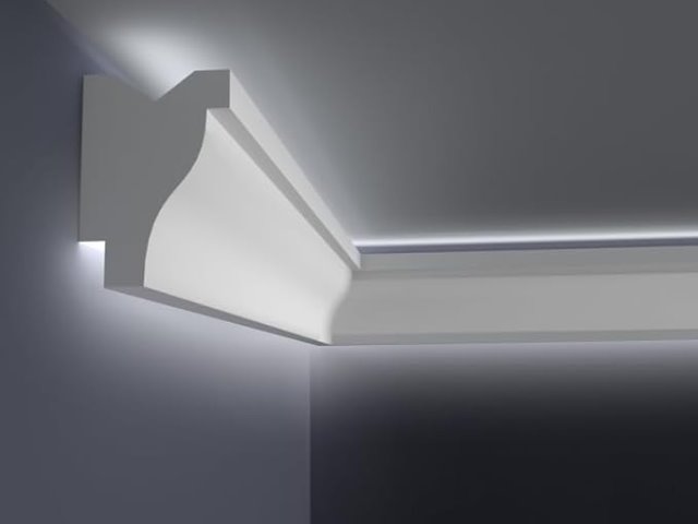 Modelo H15 de moldura con corte LED para luz indirecta Moldurama MX