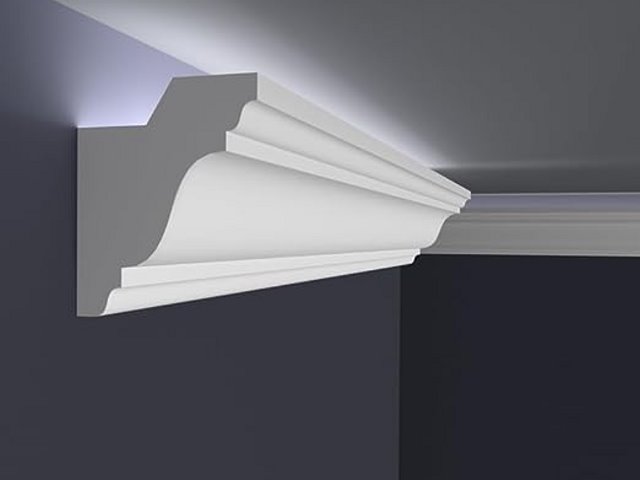 Modelo H17 de moldura con corte LED para luz indirecta Moldurama MX