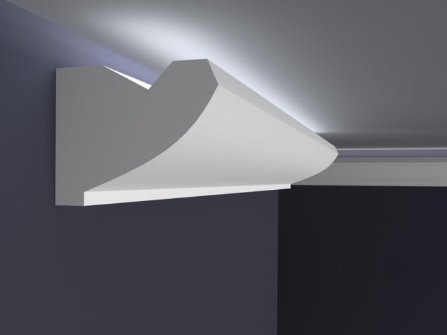 Modelo H18 de moldura con corte LED para luz indirecta Moldurama MX