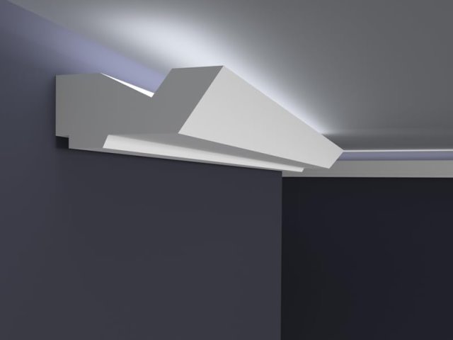 Modelo H19 de moldura con corte LED para luz indirecta Moldurama MX