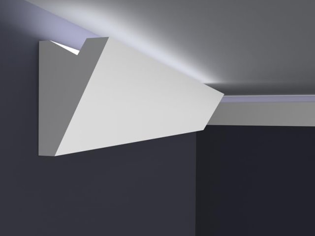 Modelo H20 de moldura con corte LED para luz indirecta Moldurama MX