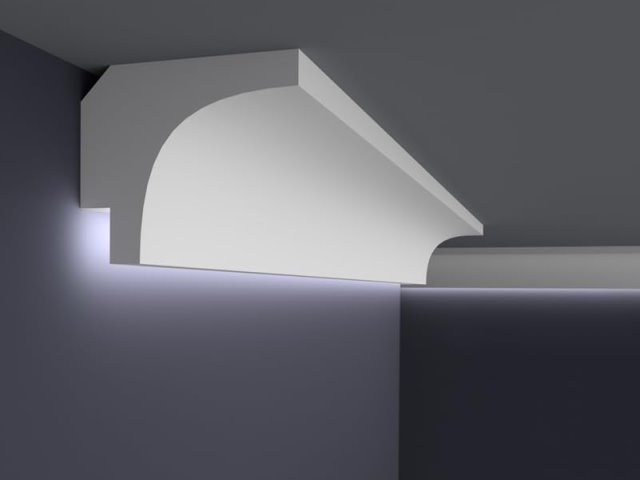 Modelo H8 de moldura con corte LED para luz indirecta Moldurama MX