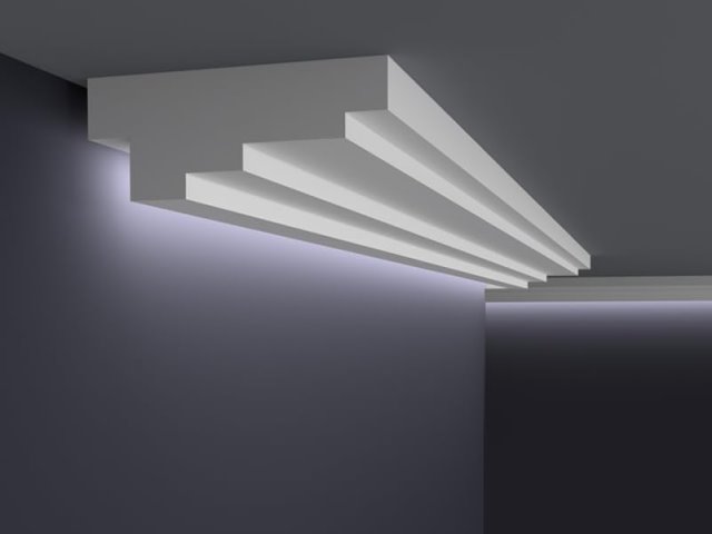 Modelo H9 de moldura con corte LED para luz indirecta Moldurama MX