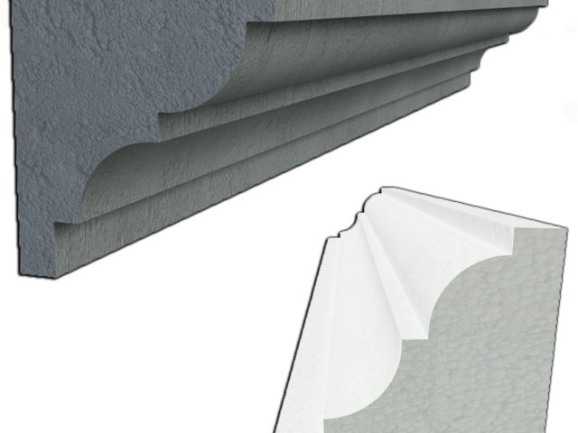 Pechos de paloma lisos para fachada sencilla y remate exterior