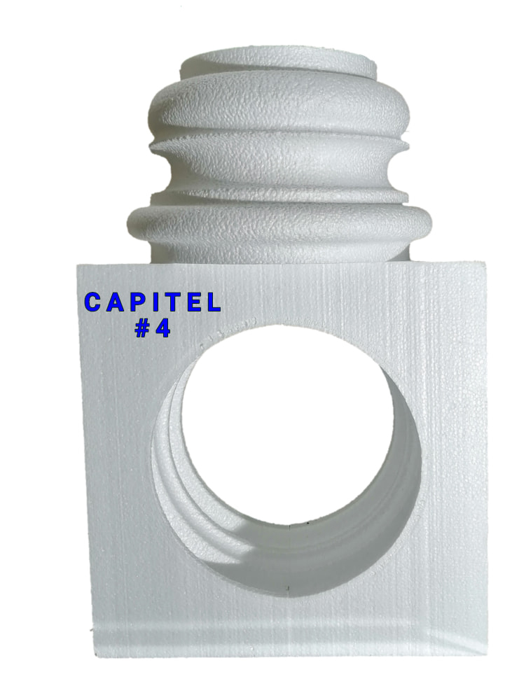 Molde para capitel modelo 1 de unicel o poliestireno expandido