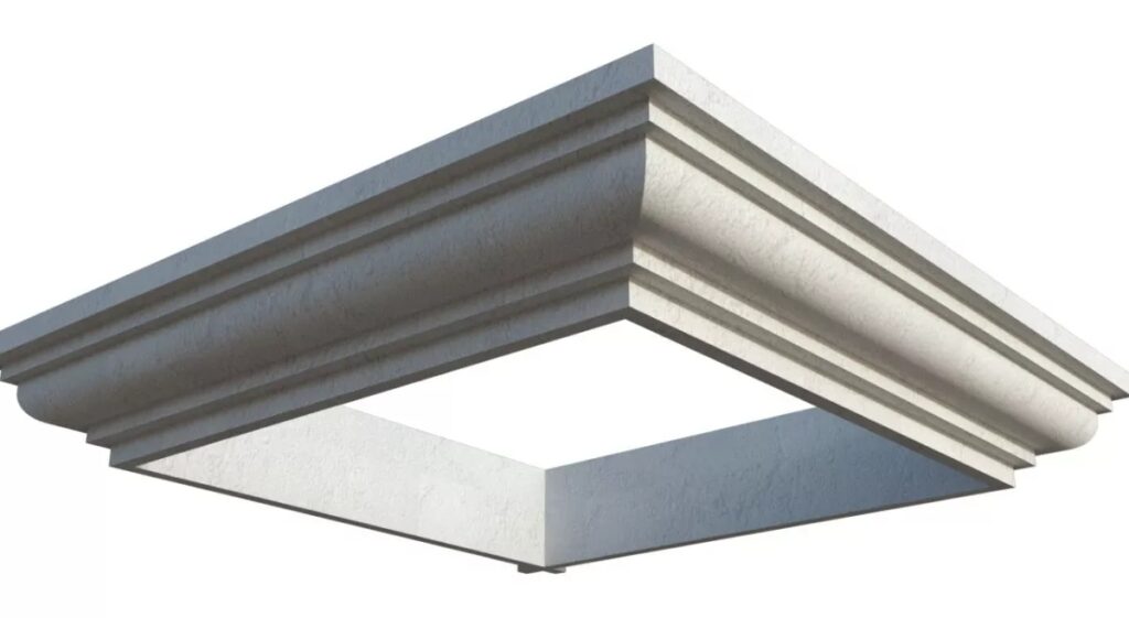 Molde de unicel para capitel de columna redonda o cuadrada