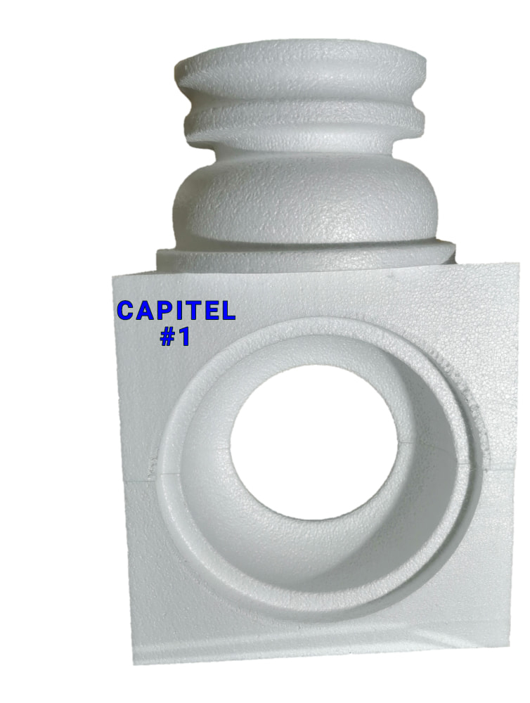 Molde para capitel modelo 2 de unicel o poliestireno expandido