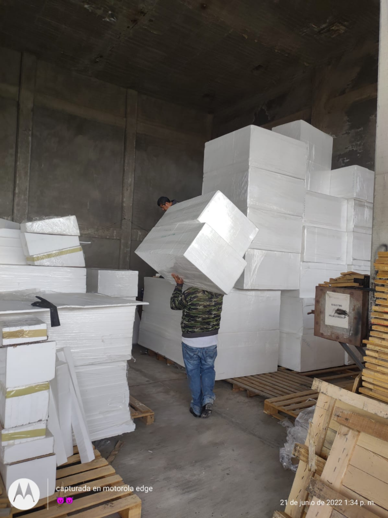 Casetón de poliestireno expandido EPS para losa aligerada en Moldurama MX