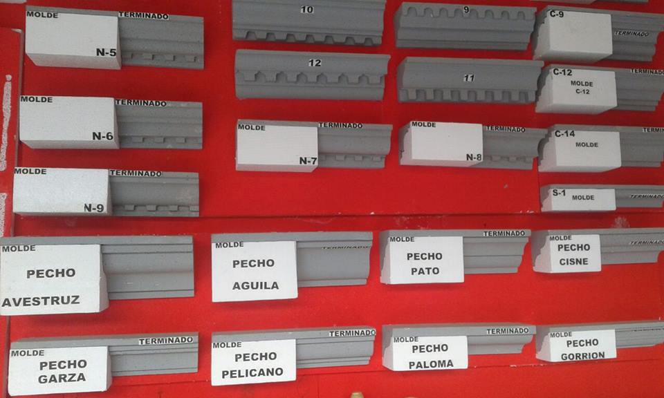 Pechos de paloma de unicel EPS para fachadas y moldes para colar