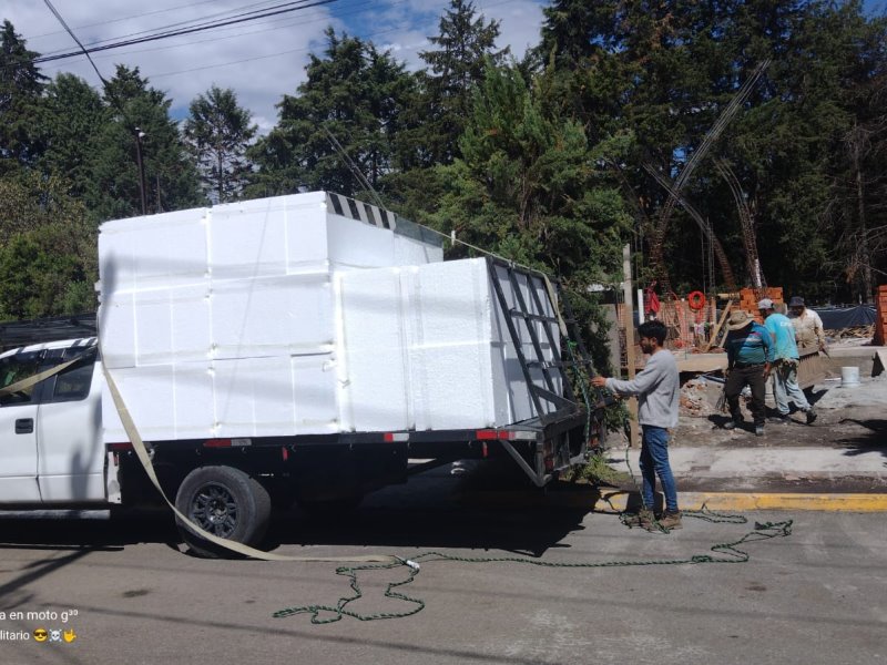 Casetón de poliestireno expandido usado como elemento aligerante en construcción