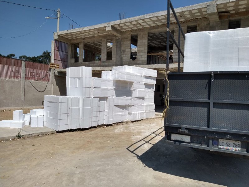 Casetón de poliestireno EPS para losa aligerada y obra