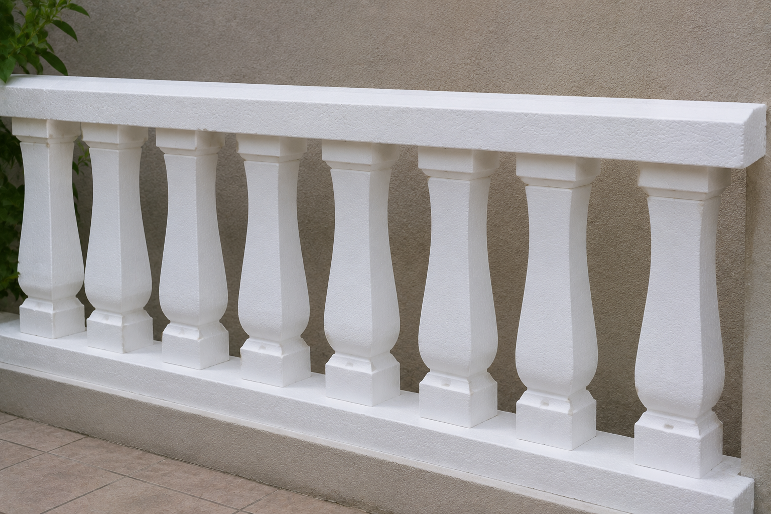 Recubrimiento para balaustres de unicel EPS en exterior