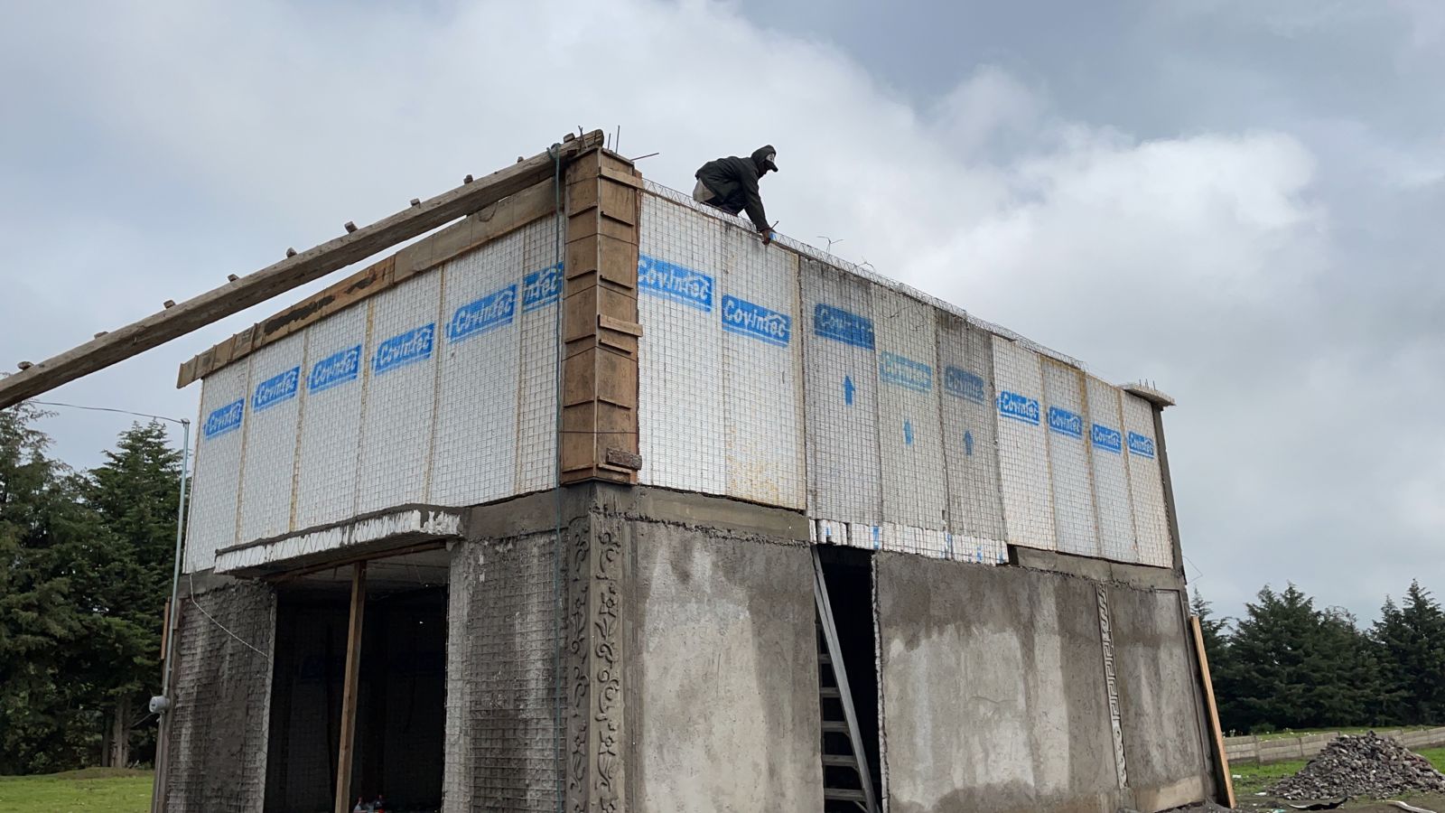 Instalación general de Panel W para muro estructural en obra
