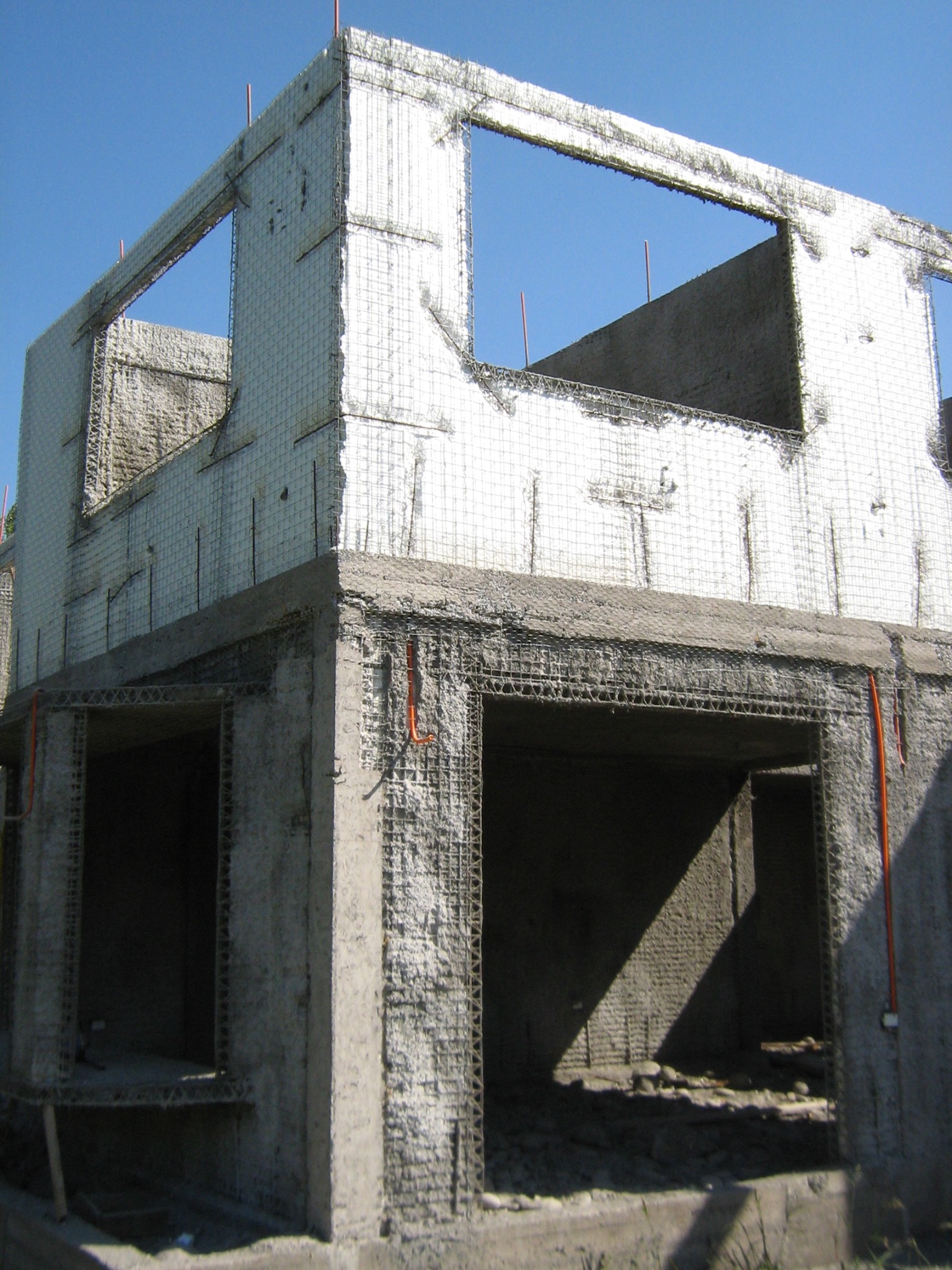 Panel W para construcción de muros con poliestireno expandido y malla electrosoldada